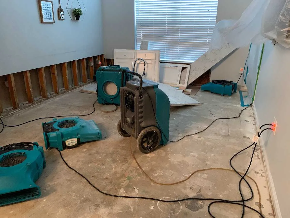 Dehumidifier in flood-cut room for Water Extraction & Removal in Palm Bay